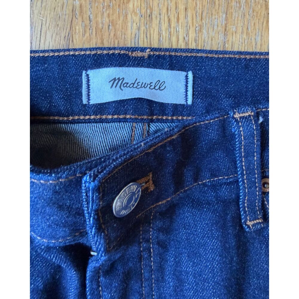 Madewell Dark Wash Blue The Curvy Jules Slim-Straight High Waisted Jean Size 30 - Picture 3 of 6